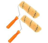 UKCOCO 2 Pièces Petit Rouleau à Peinture Murale en Fil de Coton Léger et Facile à Nettoyer, Outil Pratique pour Peindre Murs et Surfaces de Meubles Couleur Aléatoire