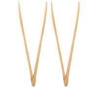 UKCOCO 2 Pièces Pinces à Toast en Bambou Antidérapantes Cuisine, Accessoires Naturels Élégants, Faciles à Nettoyer, pour Préparation de Petit-déjeuner et Barbecue