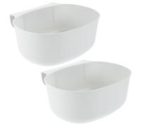 UKCOCO 2 Pièces Poubelle de Placard Cuisine Suspendue en Plastique | Poubelle Tiroir la Cuisine sous Evier, Accroche Placard, Rangement Compact pour Petites Cuisines