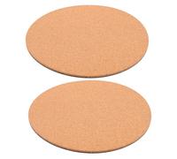 UKCOCO 2 Pièces Soucoupe Ronde en Liège, Protection Anti-Rayures des Pots | Surface Antidérapante, Garde le Sol Propre et Sec, Salon, Terrasse, Patio, Bonsaï et Jardiniers