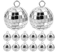 UKCOCO 20 Pièces Pendentifs Boule Disco Soi-même Design Rétro Disco en Alliage de Zinc et Plastique Décoration Pendentifs Finement Travaillés pour Amies Femmes Présents