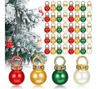 UKCOCO 200 Pièces Mini Boules de Noël: 10 mm Petites Boules de Noel Décorations Colorées à Suspendre pour Sapin Noël, Petites Incassables pour Décorations, Fêtes, Maison