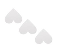 UKCOCO 3 Moules à Gâteau en Mousse de Polystyrène Forme Cœur 15 Cm Hauteur 5 Cm Modèle de Gâteau DIY pour Décoration de Fête Blanc Lot de 3 Pièces