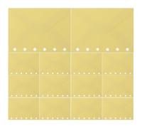 UKCOCO 30 Pièces Pochette pour Documents à Feuilles Mobiles A7 en Papier, 6 Trous Perforés, Solution de Rangement Polyvalente et Rechargeable pour Bureau et École