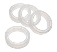 UKCOCO 4 Pièces Anneau Diffuseur D’Huile Essentielle en Silicone pour | Diffusion par Chaleur, Ajustement sans Joint Lampe Halogène, Usage Bureau et Veilleuse, Blanc