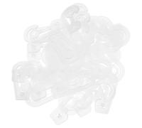 UKCOCO 50 Crochets en Plastique Multifonctionnels pour Paquet à Documents et Pochettes, Rangement Facile, Utilisation en Magasin Domicile