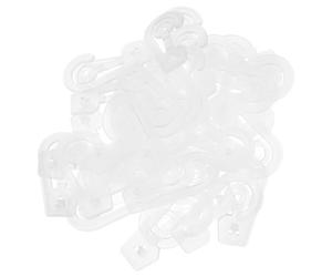 UKCOCO 50 Crochets en Plastique Multifonctionnels pour Paquet à Documents et Pochettes, Rangement Facile, Utilisation en Magasin Domicile