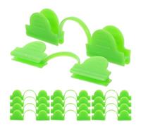 UKCOCO 50 Pièces Clip de Serrage en Plastique Clips en Plastique pour Film Thermique de Serrage Double Tête Vert Clair pour Films Jardins et Abris Chauds Fixation Coupe-vent Facile
