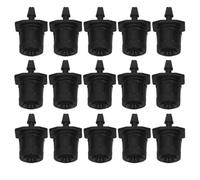 UKCOCO 50 Pièces Goutteur Réglable Micro-asperseur 360° en Plastique Noir, Tête D'irrigation Goutte à Goutte à Débit Variable pour Plantes, Pelouses et Systèmes Hydroponiques