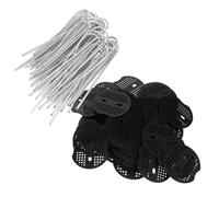 UKCOCO 50 Piquets de Fixation de U pour Toile de Paillage Jardin, Métal et Plastique Noir, Réutilisables, pour Clôtures et Tuyaux en Extérieur