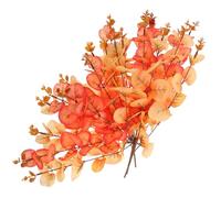 UKCOCO 6 pièces Lot de Branches Deucalyptus Artificiel Jaune et Orange Feuillage Décoratif Automnal pour Arrangements Floraux Intérieurs sans Entretien pour Maison Bureau et Événements