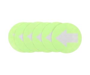 UKCOCO 6 Pièces Marqueur Réfléchissant en PVC Flèche Directionnelle | Pose Facile, Haute Visibilité et Étanche, pour Escaliers, Sentiers et Zones de Camping, Vert Clair