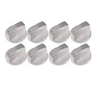 UKCOCO 8pièces Bouton De Contrôle Pour Cuisinière à De Remplacement De Facile à Installer Compatible Avec Divers Réchauds Et Fours Argenté