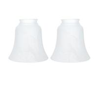 UKCOCO Abat-jours Éclairage Décoratif Diffus en Verre E27 Lot de 2 Facile à Assembler, Style Simple et Confortable pour Plafonnier et Chandelier