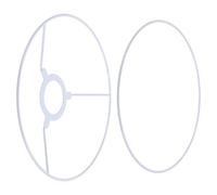 UKCOCO Anneau D'abat-jour Rond en Fer Blanc pour Lampe de Table et Lampadaire, Support de Cadre Métallique Assemblage Facile et Diffusion Uniforme Lumière, Lecture à Domicile