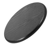 UKCOCO Assise de Remplacement pour Tabouret Rond en Bois Massif Noir | Surface Lisse Veinage , Renforts en Fer, Montage Facile, pour Atelier et Réparation de Sièges