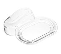 UKCOCO Beurrier à Couvercle en Verre, Boîte à Beurre pour Fromage et Maison | Plaque Transparente, Conservation Alimentaire avec Couvercle, Facile à Nettoyer et Résistante à L’usure