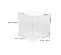 UKCOCO Boîte à Bonbons de Mariage en Plastique Transparente 2pcs, Design Carré Élégant, Protection Solide et Rangement Polyvalent pour Fête et Décoration de Table