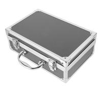 UKCOCO Boîte à Outils Portative en Alliage D'aluminium Noire, Verrouillable | Coffret Vide Multifonction, Grosse Capacité de Rangement, Design Léger, Transport Facile, Usage Professionnel