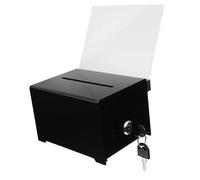 UKCOCO Boîte de Collecte de Dons Verrouillable Urne à Dons pour Vote Public Boîte à Suggestions avec Serrure pour Collecte de Fonds