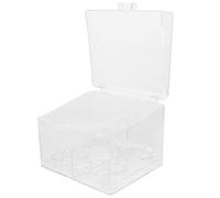 UKCOCO Boîte de Rangement Multifonction en Plastique 3 Compartiments pour Œufs de Beauté et Cotons Démaquillants, Design Transparent et Pratique pour Usage Quotidien