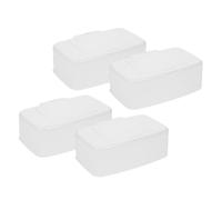 UKCOCO Boîte Distributrice de Lingettes Humides Portable en Pp avec Couvercle, Capacité 4pcs, Design Compact et Pratique pour Salle de Bain et Maison
