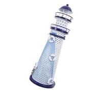 UKCOCO Bougeoir Décoratif de Phare en Fer, Grand Modèle Trou Rond, Style Méditerranéen, Porte-Bougie Chauffe-Plat, Accessoire Nautique pour Décoration Intérieure,