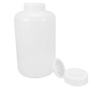 UKCOCO Bouteille Hermétique Plastique à Large Ouverture 5L, Pot Cylindrique Étanche pour Stockage Solide et Liquide, Flacon de Laboratoire Chimique, Récipient Alimentaire Solide et