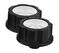 UKCOCO Boutons de Commande Interrupteur Facile à Utiliser en ABS Lot de 2 Noirs pour Barbecue et Appareil Cuisine Minuterie pour Friteuse à Air et Grill