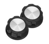 UKCOCO Boutons de Commande Noirs en Abs 2pcs pour Minuterie de Four et Barbecue, Design Fiable et Convivial pour Appareil Cuisine