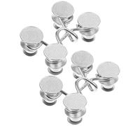 UKCOCO Boutons de Jeans Réglables 2pcs en Alliage Argenté, Clips pour Pantalons sans Clous, Accessoires pour Ajuster la Taille, Convient pour Pantalons à Boucle Invisible