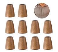 UKCOCO Butée de corde bouchon de cordon 50pcs bois, boucle de réglage élastique antidérapante, accessoires pour vêtements et sweat-shirt