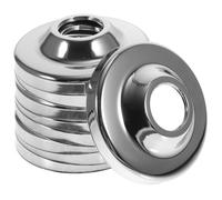 UKCOCO Cache-trou Résistance à Corrosion 10 Pièces Argenté en Acier Inoxydable et Surface Brillante pour Bride de Plomberie pour Robinet et Toilette pour Robinet et Toilette