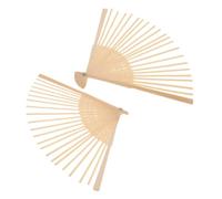 UKCOCO Cadre de Ventilateur Pliable à Main 2pcs en Bambou et Métal pour Diy, Design Traditionnel Japonerie Élégant, pour Festivals et Fêtes D'anniversaire