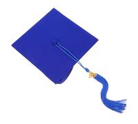 UKCOCO chapeau de remise de diplôme chapeaux de graduation décorations de remise des diplômes casquette de graduation avec pompon chapeau de graduation 2025 bandeau diplômé polyester Bleu