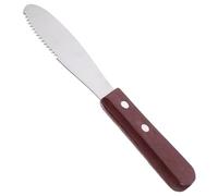 UKCOCO Couteau à Fromage Couteau à Beurre Dentelé en Acier Inoxydable Multifonction en Bois Léger et Facile à Cuisine et Tartinage de Confiture
