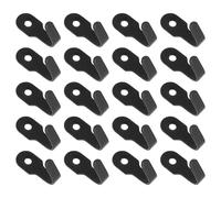 UKCOCO Crochets Miniatures avec Vis Incluses Solution Compacte et Polyvalente en Acier Inoxydable Noir Lot de 20 pour Salle de Bain et Placard
