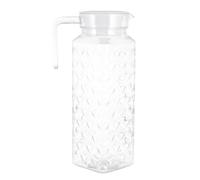 UKCOCO Cruche à Eau en Verre Transparent Motif Diamant, Distributeur de Jus Pratique et Élégant pour Boissons Fraîches à Domicile