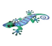 UKCOCO Décoration Murale Extérieure Gecko 38 Cm en Métal Décoratif Réaliste pour Jardin Terrasse Mur de Façade, Applique Murale Artistique en Fer, à Suspendre Décor Jardin Unique