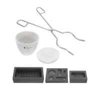 UKCOCO Ensemble de Fonte D'or avec Creuset en Graphite et Pinces Résistantes à Haute Température pour Ateliers Professionnels de Grosse Échelle