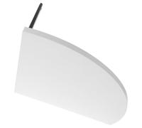 UKCOCO Étagère Murale d'angle en Bois Blanc, Forme Triangulaire Courbée, Résistante aux Rayures, Multi-Usage Cuisine et Salle de Bain, Style Minimaliste Contemporain
