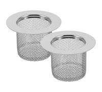 UKCOCO Filtre De Vidange En Acier Inoxydable 2 Pièces 2.40In Maille Fine Anti-Bouchage Crépine Évier Salle De Bain Cuisine Collecteur De Cheveux Et Débris