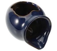 UKCOCO Fontaine Pot céramique élégante et Pratique, en céramique Bleu, pour Aquarium, Bassin de Jardin, Installation Facile et Usage décoratif