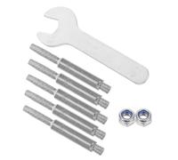 UKCOCO Kit D'affûtage pour Tronçonneuse avec Lime à Fraiser Diamantée 4mm en Corindon Argenté, Résistance à L'usure et Précision Réglable, Accessoires Écrous et Clé pour Entretien Jardin