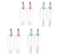 UKCOCO Kit de 8 Bouteilles à Boucle Petg 50ml Couleur Aléatoire pour Sorties en Plein Air et Porte-clés Conteneurs de Voyage Portables avec Crochet pour Liquide et