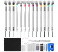 UKCOCO Kit Outils de Réparation de Montres et Lunettes Mini Tournevis Précis en Acier 45, Facile à Transporter, Boîte de Rangement, pour Bijoux
