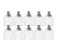 UKCOCO Lot de 10 Pendentifs Décoratifs Mini Boules de Verre Transparentes, Breloques Bricolage Diy, Accessoires Bijoux pour Colliers et Bracelets, 13 Mm, Blanc K, Ouverture à Vis