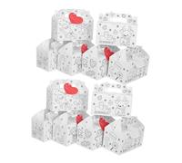 UKCOCO Lot de 12 Boîtes à Colorier de Noël en Carton Résistant, Grand Format, Contenant à Présents Portables pour Bonbons et Biscuits, Activité DIY Festive pour Fêtes de Noël