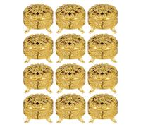 UKCOCO Lot de 12 Boîtes Délicates pour Mariage en Pp Or Rangement pour Bonbons et Fruits Secs, Coffret Chic pour Anniversaires et Fêtes