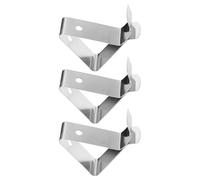 UKCOCO Lot de 3 Pinces en Acier Inoxydable Argenté pour Thermomètre, Support Compact Compatible Sonde 3,8mm, Cuisine et Cuisson au Four, Mesure de Température